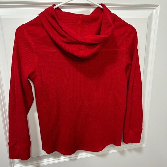 Kids M "Sleigh" Red Christmas Hoodie Size M (7-8) EUC - Picture 2 of 2